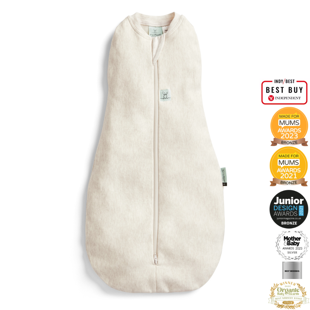 ergoPouch - Organic All Year Cocoon Swaddle Sleeping Bag - Oatmeal 1.0 TOG