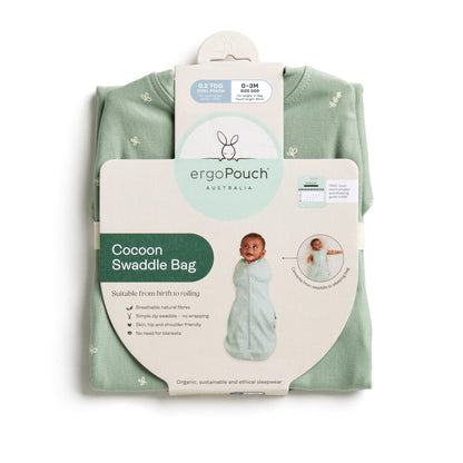 ergoPouch - Organic Summer Cocoon Swaddle Sleeping Bag - Dragonflies 0.2 TOG
