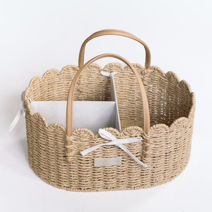 Ralphie Bear - Scallop Edge Nappy Caddy Basket