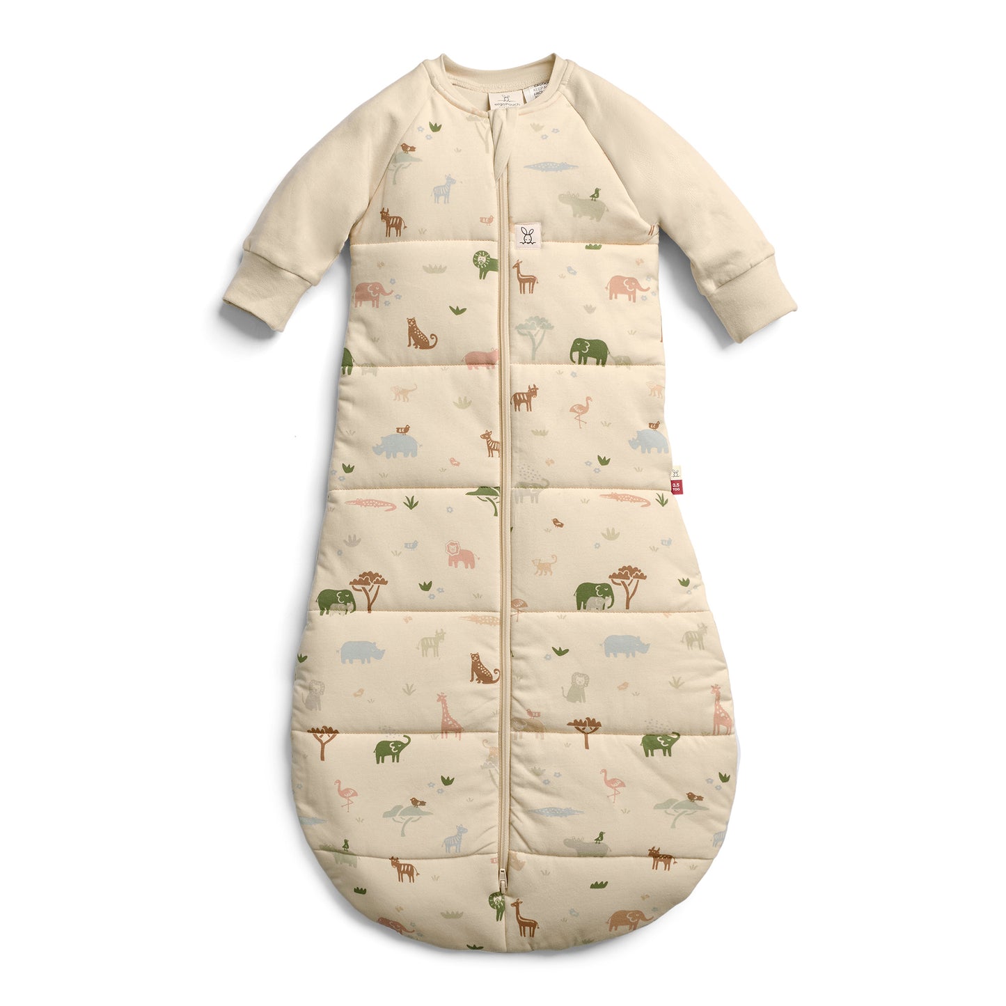 ergoPouch - Organic Winter Jersey Sleeping Bag - Elephant Parade 3.5 TOG