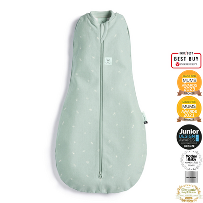 ergoPouch - Organic All Year Cocoon Swaddle Sleeping Bag - Sage 1.0 TOG