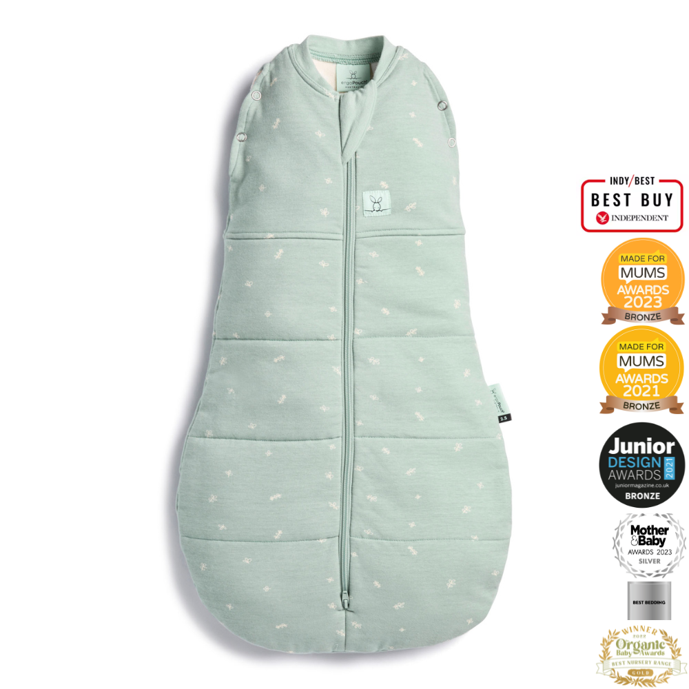 ergoPouch - Organic Winter Cocoon Swaddle Sleeping Bag - Sage 2.5 TOG