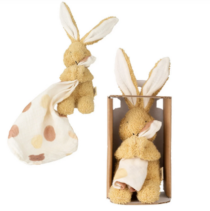 ALMA - Organic Bunny with Muslin Comforter - Amber Brown