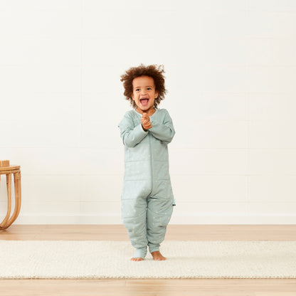 ergoPouch - Organic Winter Long Sleeved Sleep Onesie - Sage 2.5 TOG
