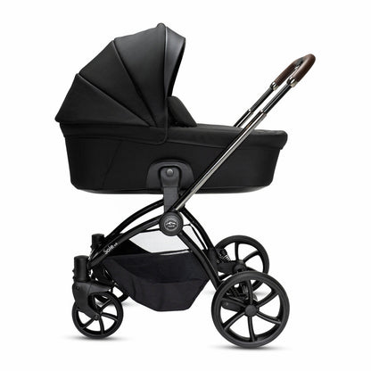 Noordi Sole V3 - 3in1 Travel System with ThermoCot Carrycot + Travel Carrier i-Size Car Seat, Slate Black