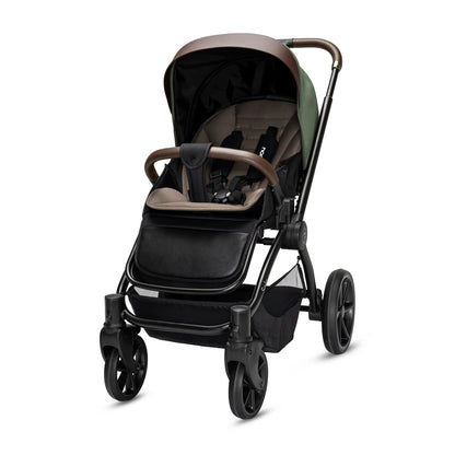 Noordi Sole V3 - 3in1 Travel System with ThermoCot Carrycot + Travel Carrier i-Size Car Seat, Woodland Green