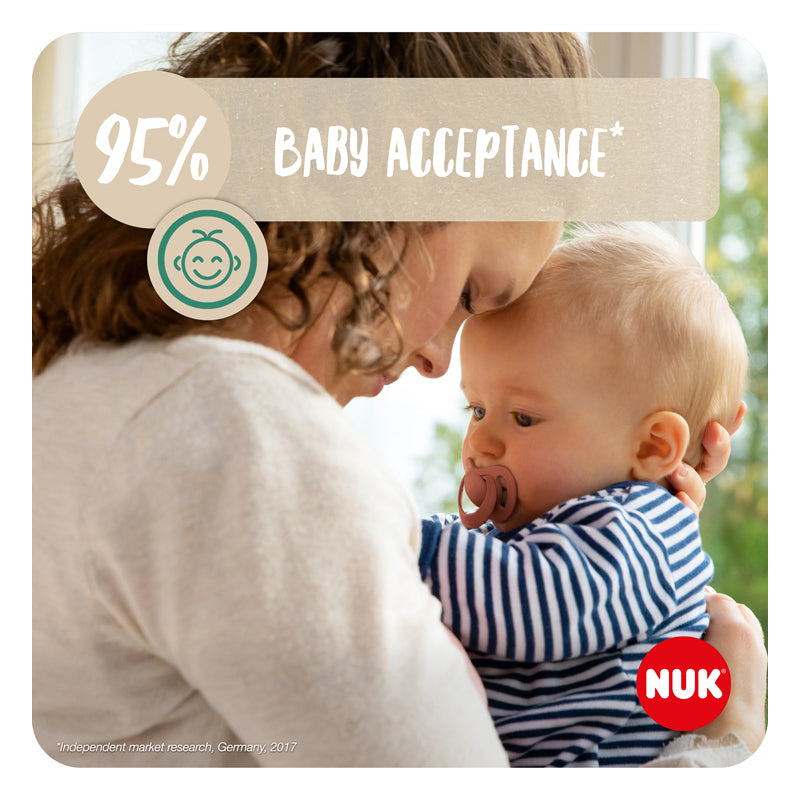 NUK For Nature - Latex Soother 6-18m Rose 2Pk