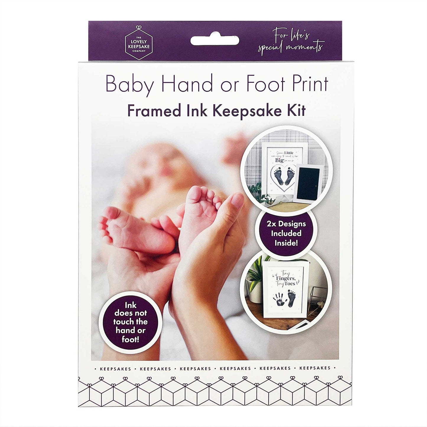 Baby Hand or Foot Print Framed Ink Keepsake Kit - 2 Designs