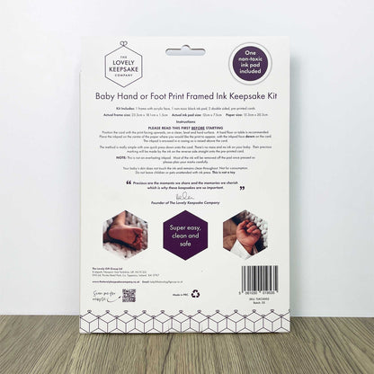 Baby Hand or Foot Print Framed Ink Keepsake Kit - 2 Designs