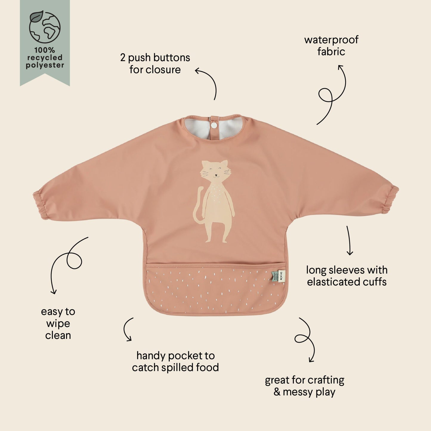 Trixie - Waterproof Long Sleeve Bib