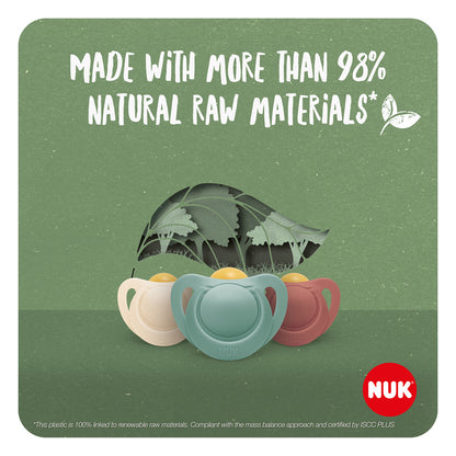 NUK For Nature - Latex Soother 6-18m Rose 2Pk