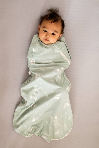 Tommee Tippee - Organic All Year Grobag Cocoon Swaddle Sleeping Bag - Woodlands 1.0 TOG