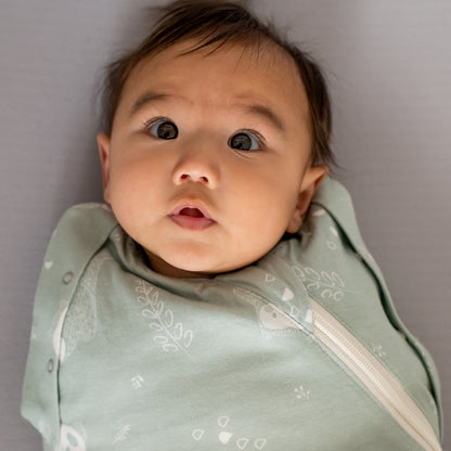 Tommee Tippee - Organic All Year Grobag Cocoon Swaddle Sleeping Bag - Woodlands 1.0 TOG