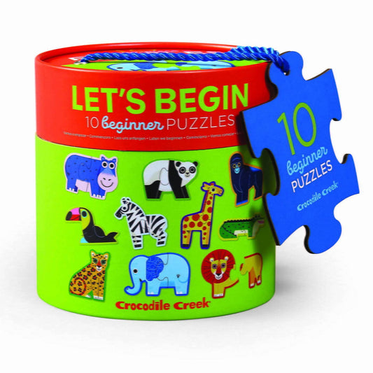 Crocodile Creek - Let's Begin 10 x 2 Piece Puzzle Jungle