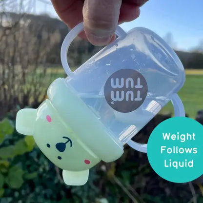 Tum Tum - Tippy Up Cup - Glow in the Dark - Pete Polar Bear with Weighted Straw