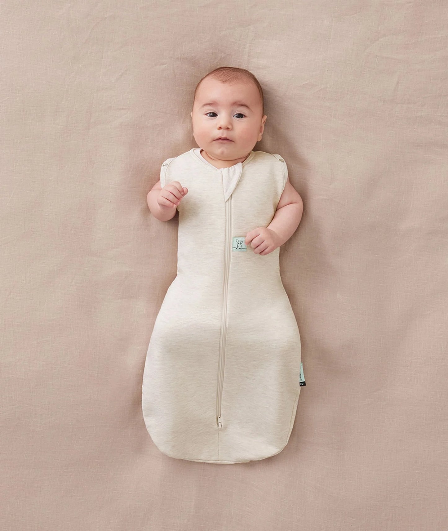 ergoPouch - Organic All Year Cocoon Swaddle Sleeping Bag - Oatmeal 1.0 TOG