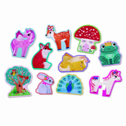 Crocodile Creek - Unicorn Lets Begin 10 2 Piece Puzzles FSC