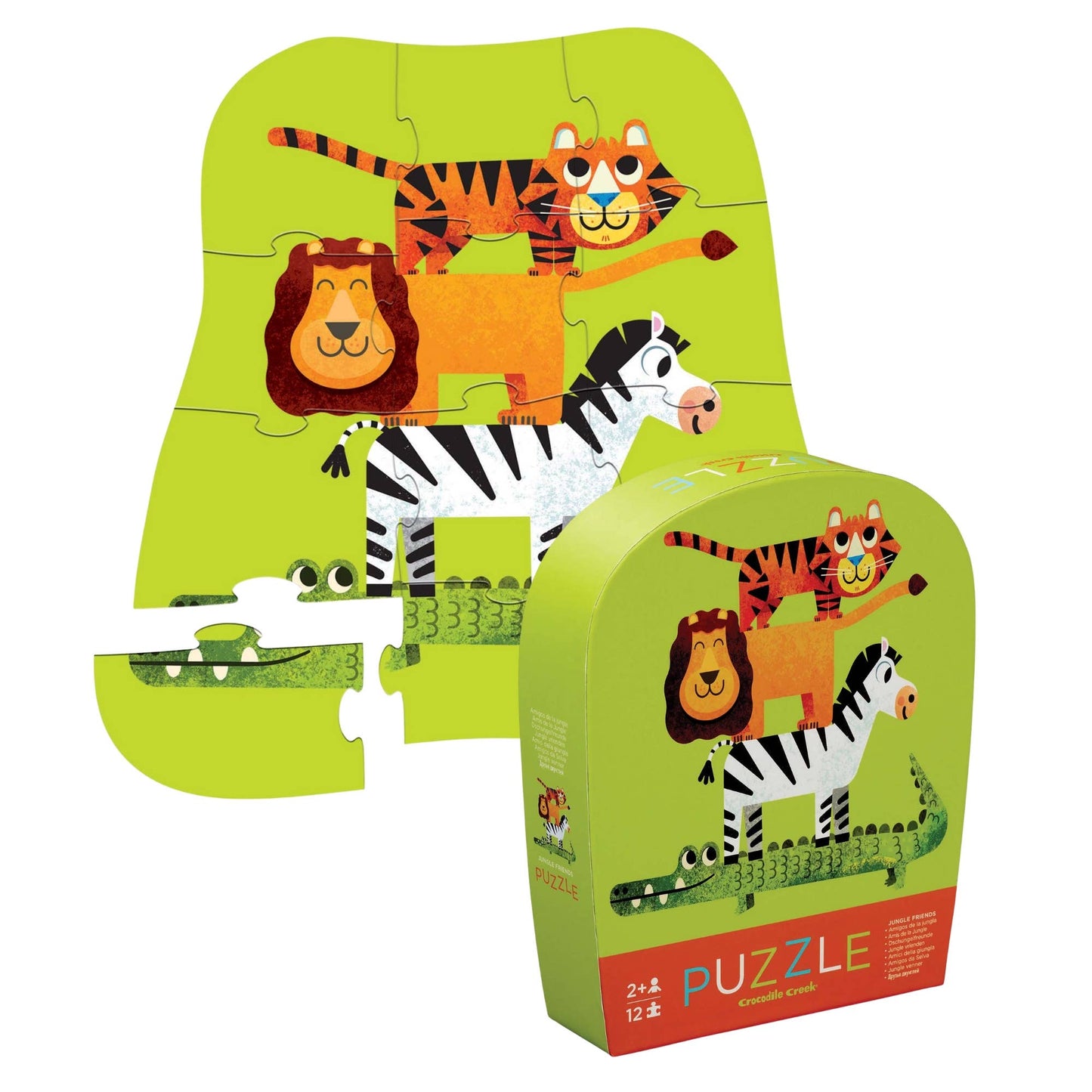 Crocodile Creek - Jungle Friends FSC Kids Puzzle 12 Piece