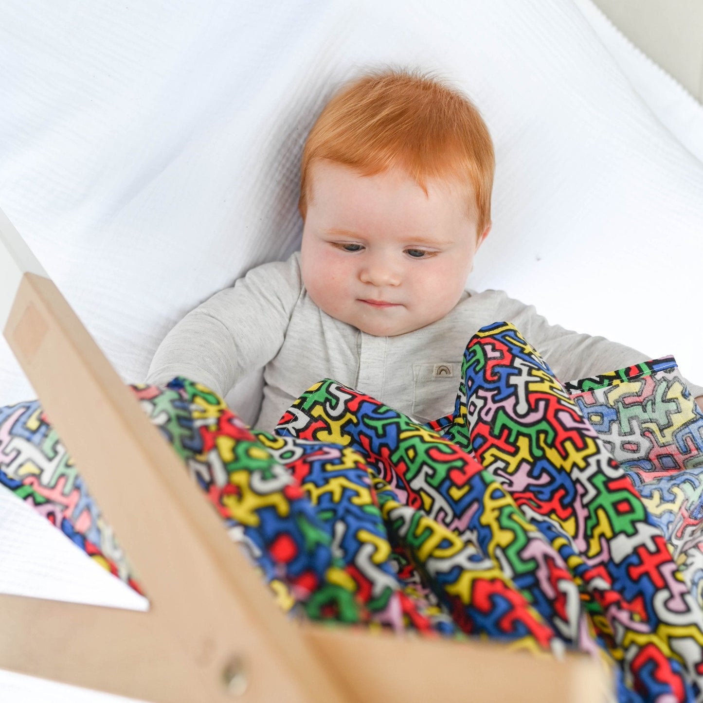 ETTA LOVES x KEITH HARING XL 'BRAZIL' MUSLIN - 5 to 12 months