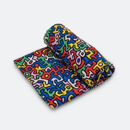 ETTA LOVES x KEITH HARING XL 'BRAZIL' MUSLIN - 5 to 12 months