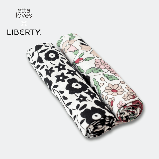 ETTA LOVES x LIBERTY – Sensory Muslin 2-Pack - birth to 12 months