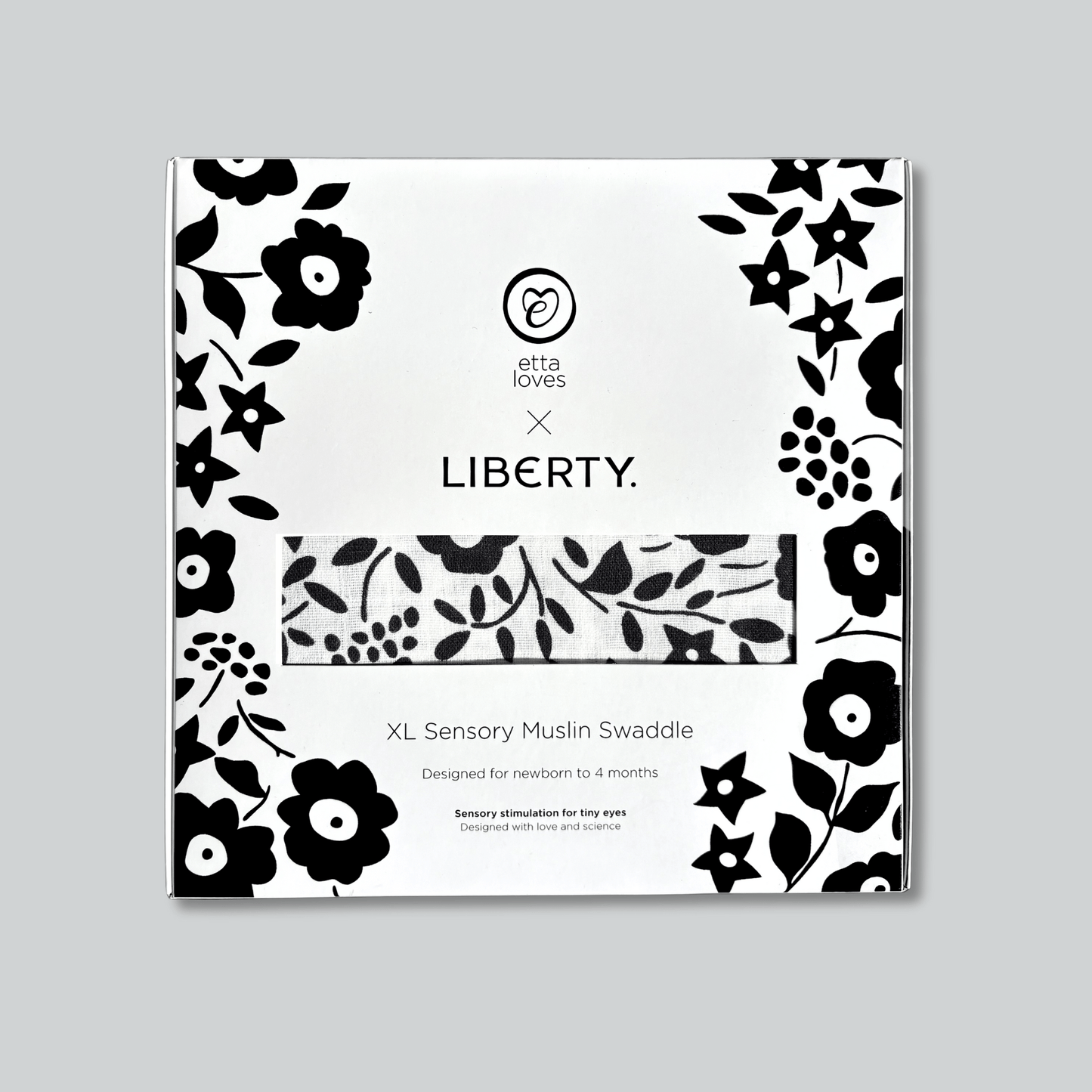ETTA LOVES x LIBERTY – Sensory XL Muslin Swaddle - birth to 4 months