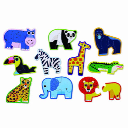 Crocodile Creek - Let's Begin 10 x 2 Piece Puzzle Jungle
