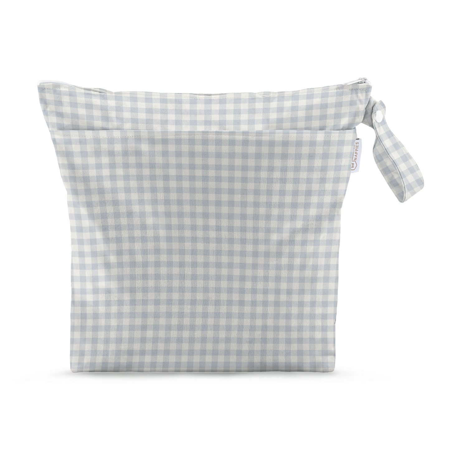 Modern Cloth Nappies - Grab & Go Nappy Wet Bags  With Handle - Blue Gingham