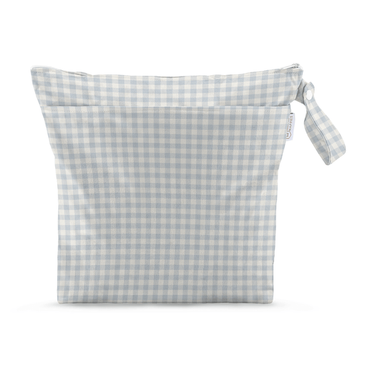 Modern Cloth Nappies - Grab & Go Nappy Wet Bags  With Handle - Blue Gingham