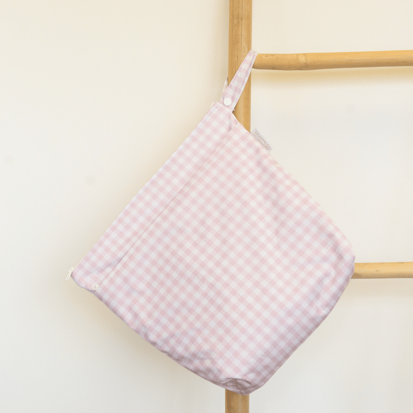 Modern Cloth Nappies - Grab & Go Nappy Wet Bags  With Handle - Rose Gingham