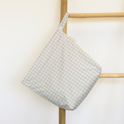 Modern Cloth Nappies - Grab & Go Nappy Wet Bags  With Handle - Sage Gingham
