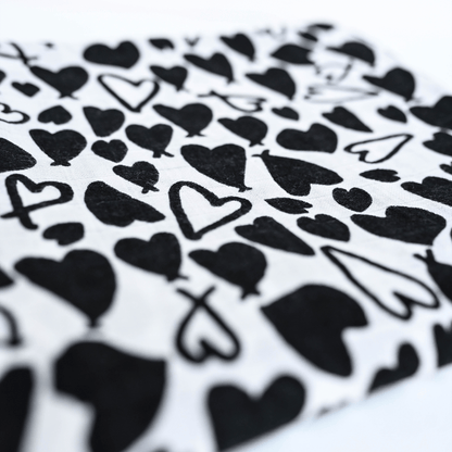 LOVE HEART SINGLE SENSORY MUSLIN - birth to 4 months
