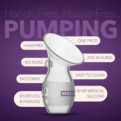 MOCHi - Manual Breast Pump – Leakproof with Lid, Milk Stopper & Feeder