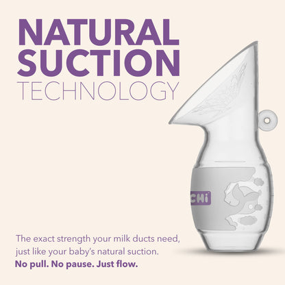 MOCHi - Manual Breast Pump – Leakproof with Lid, Milk Stopper & Feeder