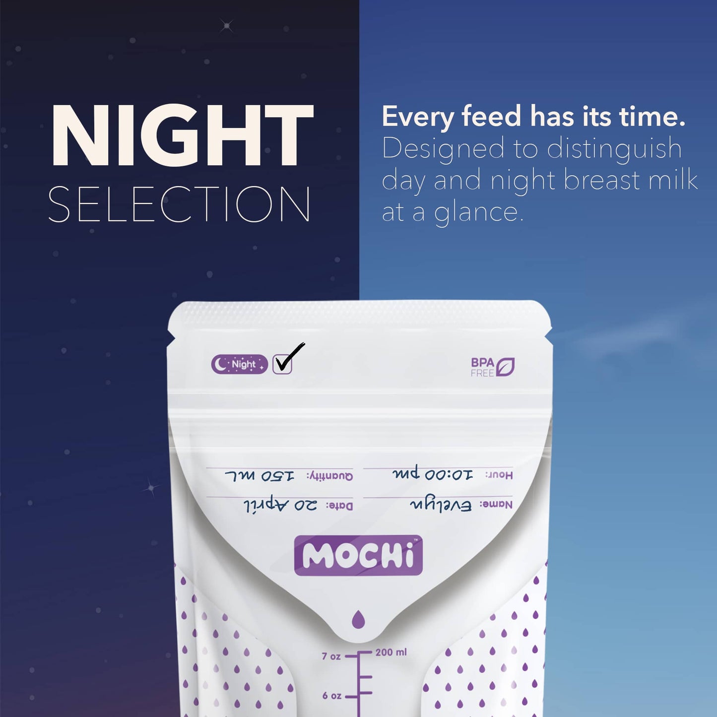 MOCHi - Breast Milk Storage Bags – Double-Layered, BPA-Free