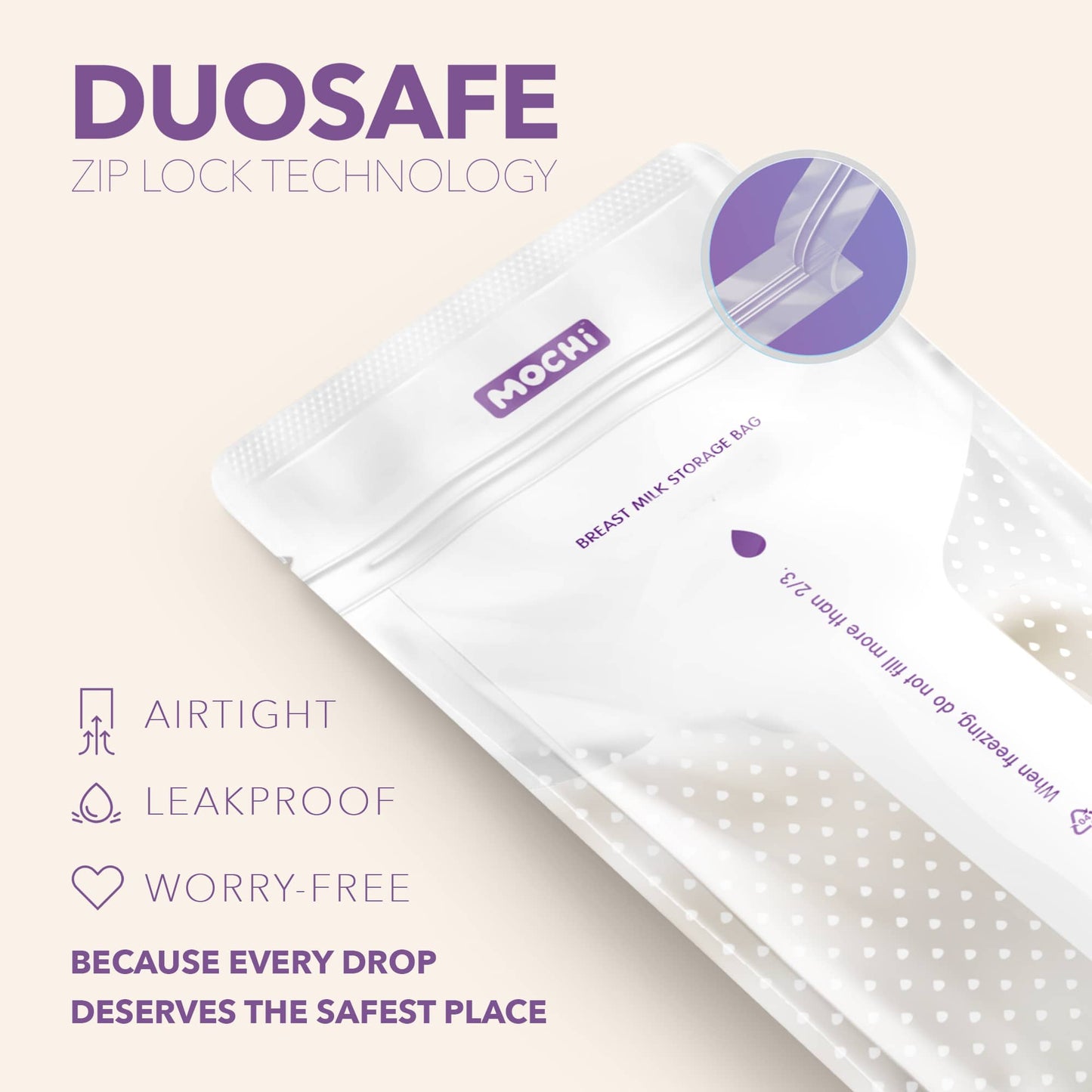 MOCHi - Breast Milk Storage Bags – Double-Layered, BPA-Free