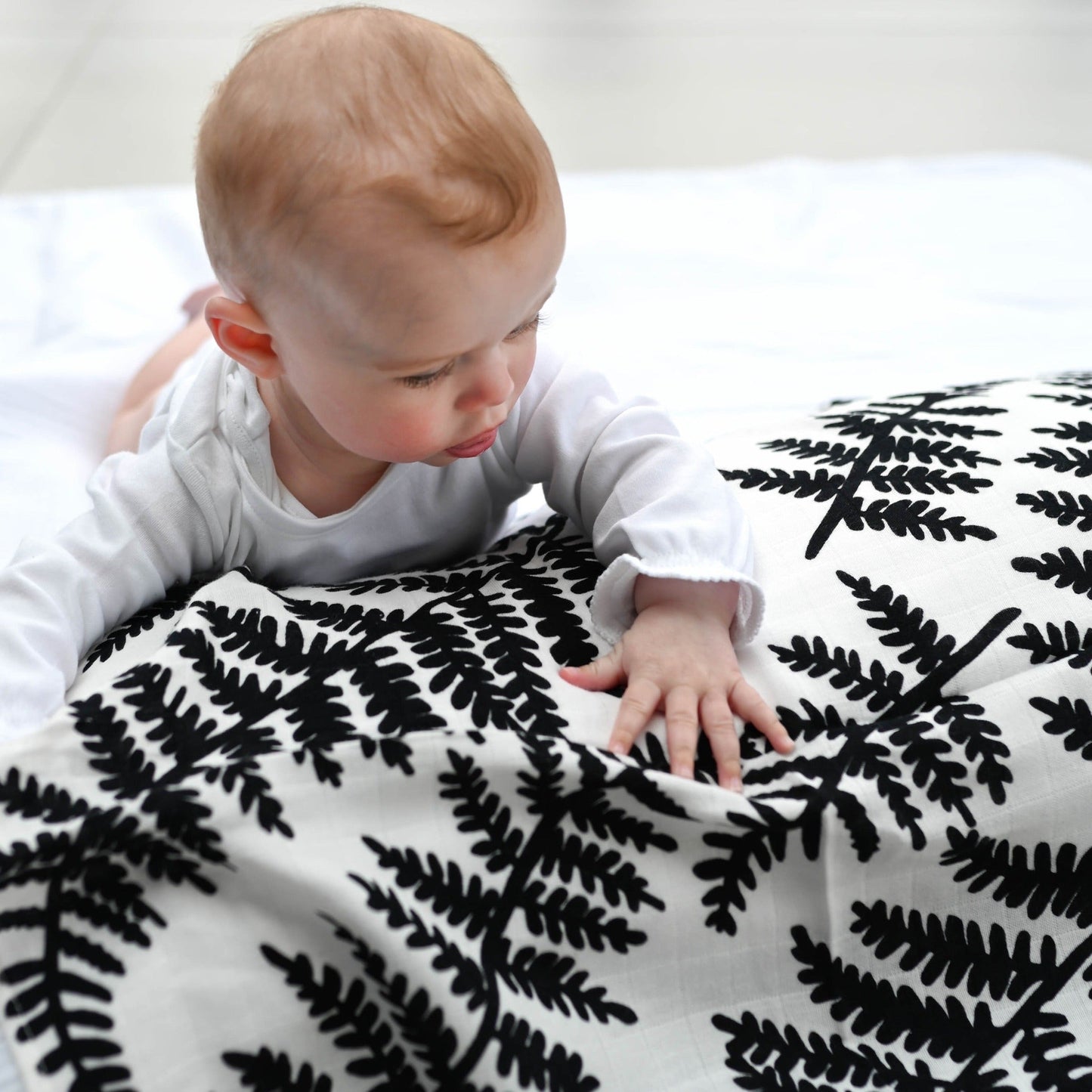 PLANT PRINT 3-PACK MUSLINS - birth to 4 months
