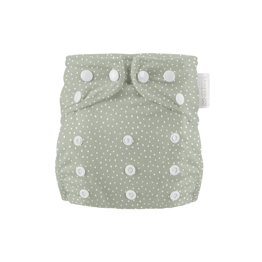 Modern Cloth Nappies - Newborn Reusable Cloth Nappy - Dottie Sage