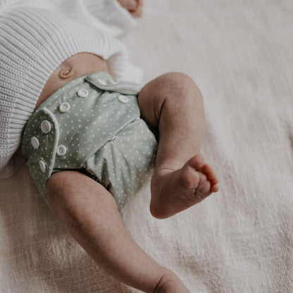 Modern Cloth Nappies - Newborn Reusable Cloth Nappy - Gingham Taupe