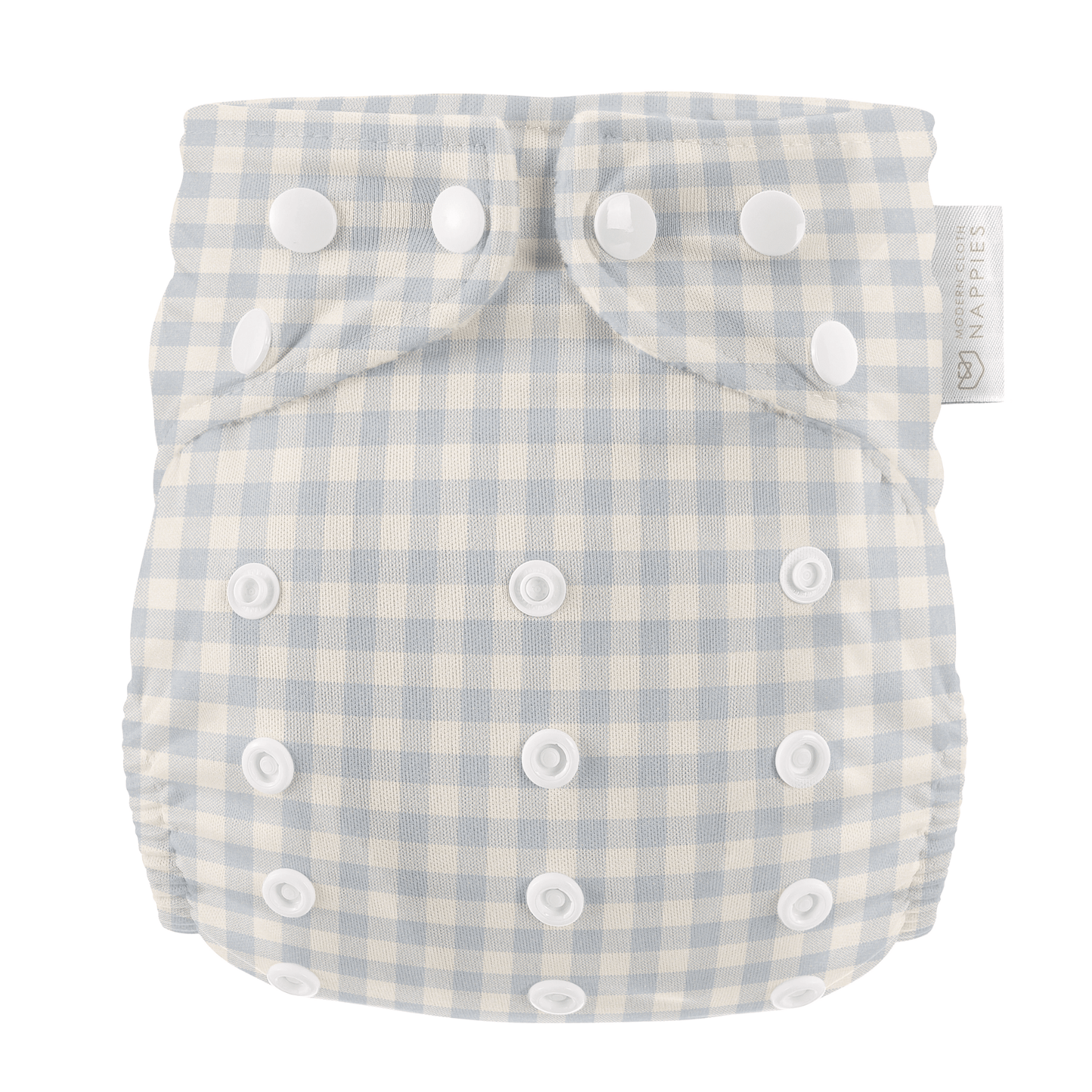Modern Cloth Nappies - One Size All-In-One Reusable Cloth Nappy - Blue Gingham