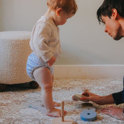 Modern Cloth Nappies - One Size All-In-One Reusable Cloth Nappy - Blue Gingham