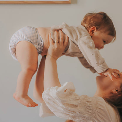 Modern Cloth Nappies - One Size All-In-One Reusable Cloth Nappy - Blue Gingham