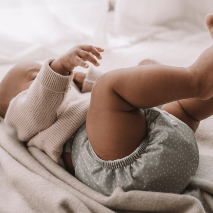 Modern Cloth Nappies - One Size All-In-One Reusable Cloth Nappy - Dottie - Sage