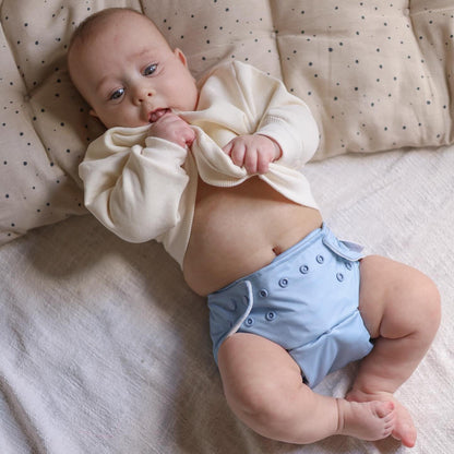 Modern Cloth Nappies - One Size All-In-One Reusable Cloth Nappy - Dusty Blue