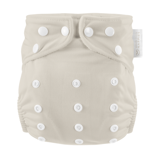 Modern Cloth Nappies - One Size All-In-One Reusable Cloth Nappy - Grey Mist