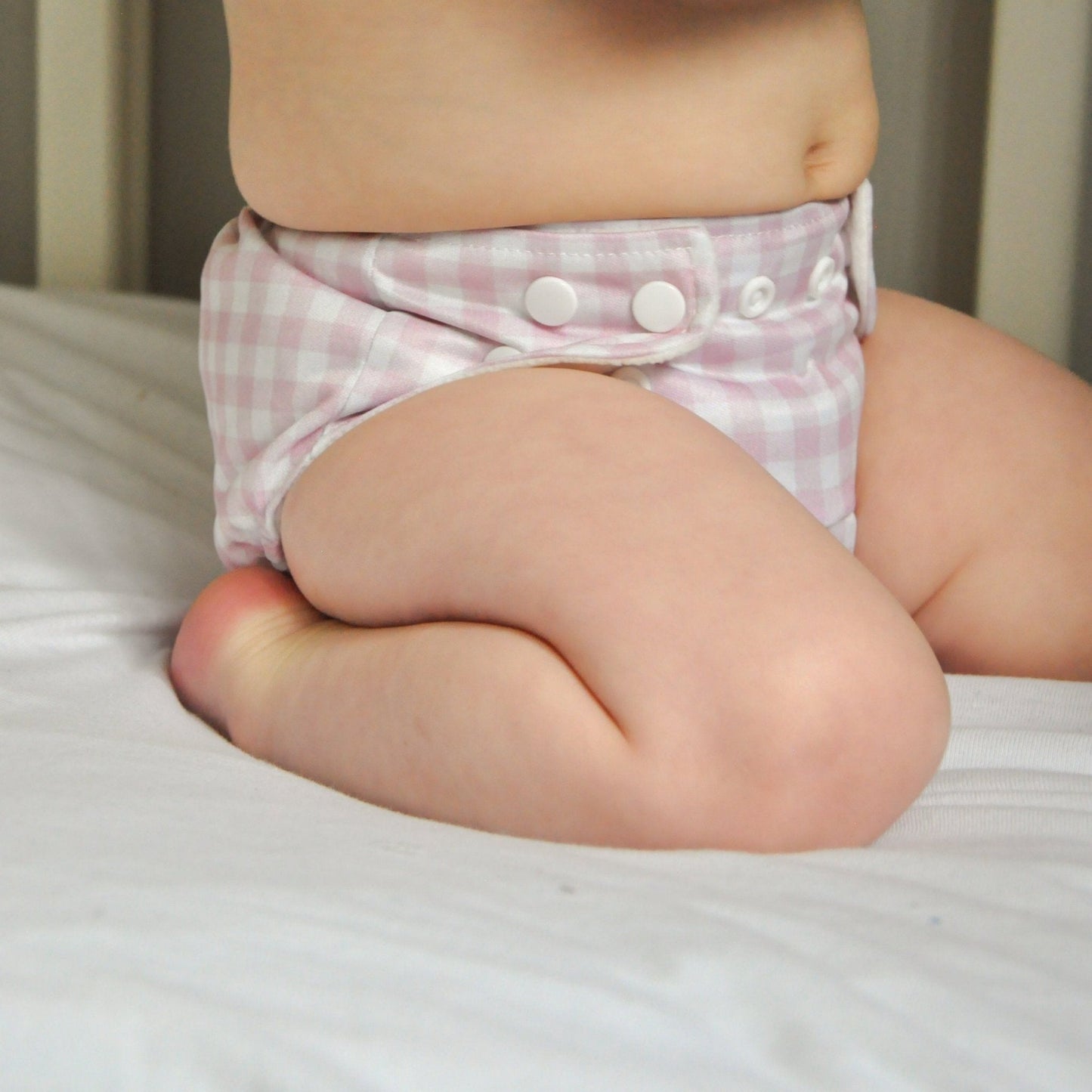 Modern Cloth Nappies - One Size All-In-One Reusable Cloth Nappy - Rose Gingham