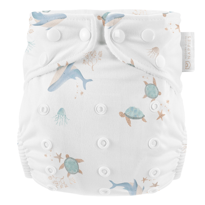 Modern Cloth Nappies - One Size Baby to Toddler Reusable Swim Nappies - Ocean Cuddles