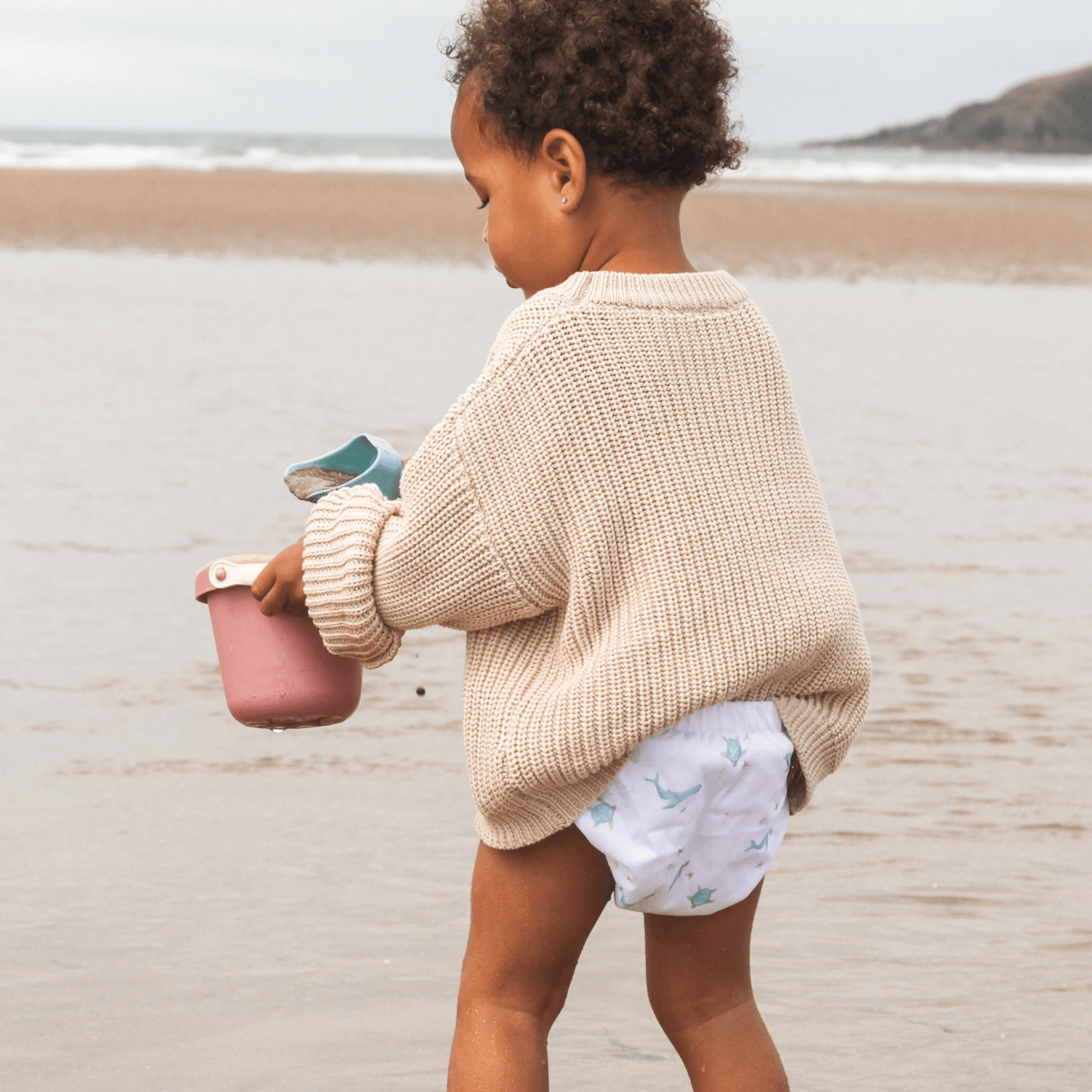 Modern Cloth Nappies - One Size Baby to Toddler Reusable Swim Nappies - Ocean Cuddles