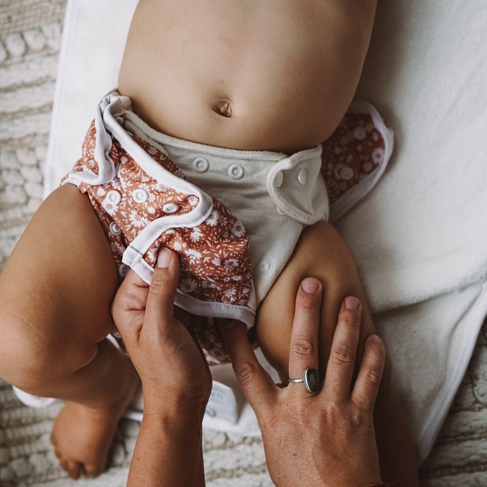 Modern Cloth Nappies - One Size Organic Bamboo Bedtime Pearl Reusable Cloth Nappy