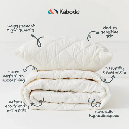 Kabode - Organic Cotton & Wool Cot Bed Duvet